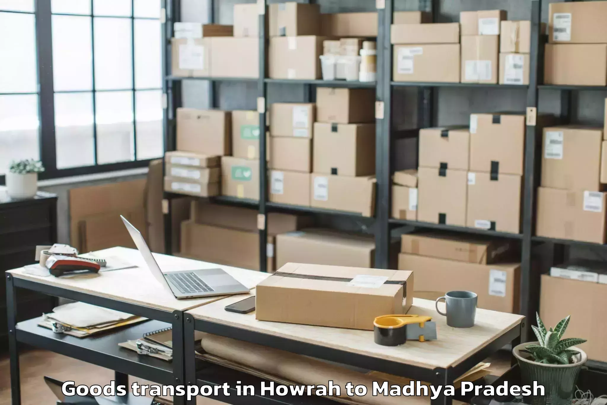 Expert Howrah to Jiwaji University Gwalior Goods Transport